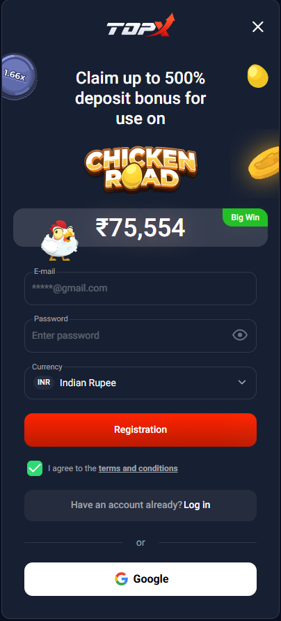 TopX registration and offer preview